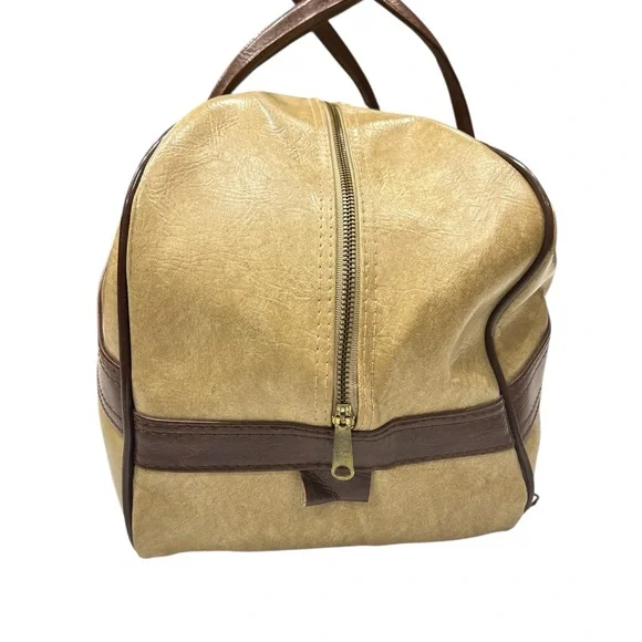 Adidas Tan and Brown Duffel Bag Gym 80s Nostalgia Retro - Picture 3 of 9